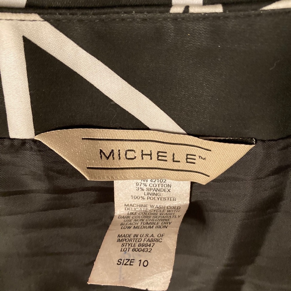 Michele Brand woman’s black & white Skirt size 10 - Picture 4 of 4